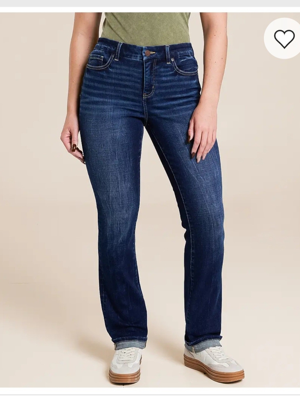 BKE Denim Gabby Straight Leg Classic Jeans Dark Blue Wash Size 28R